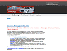 Tablet Screenshot of cargeniemobilecarwash.com